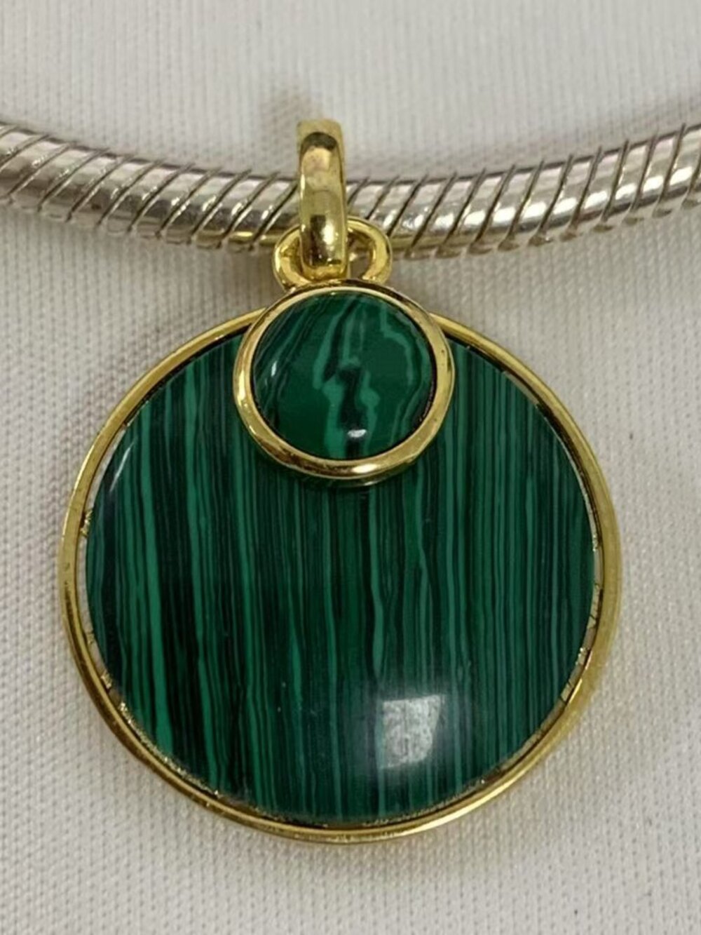 Pandora Green Murano Glass Pendant, S925 Silver Jewelry